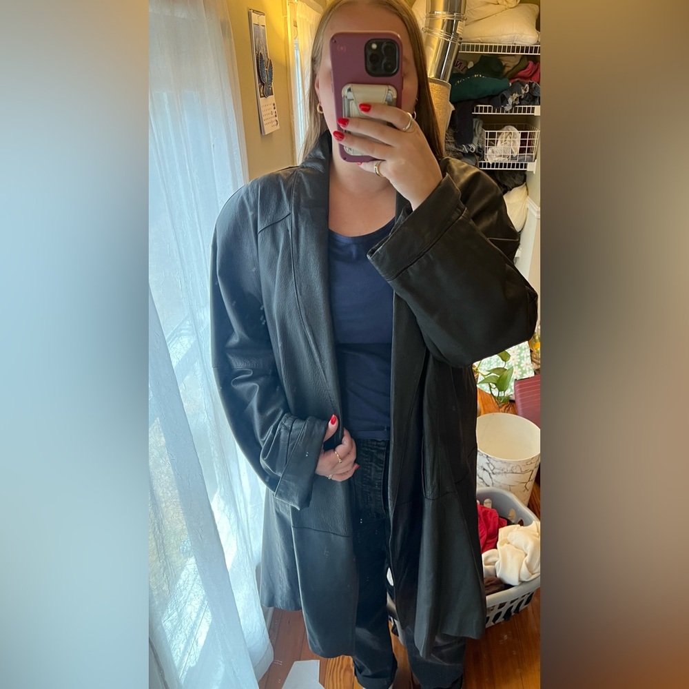 Vintage Dark Brown Leather jacket